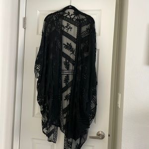 Black Lace Kimono